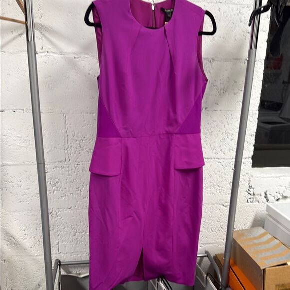 Elegant Purple Sleeveless Dress - NWOT - Rachel Roy Peplum Style Dress - Size 8 - Picture 1 of 5